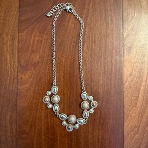 Brighton Pastille Collar Gold Pearl and Silver Necklace